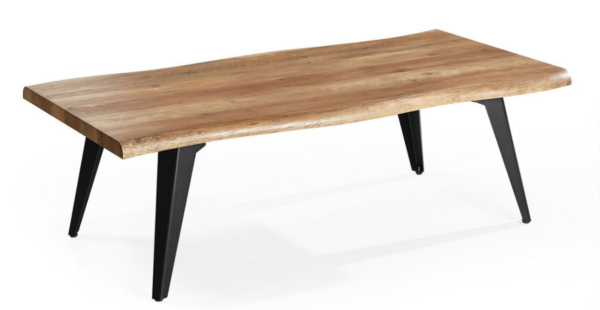 Rustic Finish Live Edge Coffee Table - Image 6