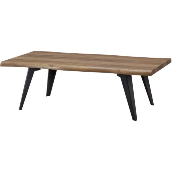 Rustic Finish Live Edge Coffee Table - Image 4