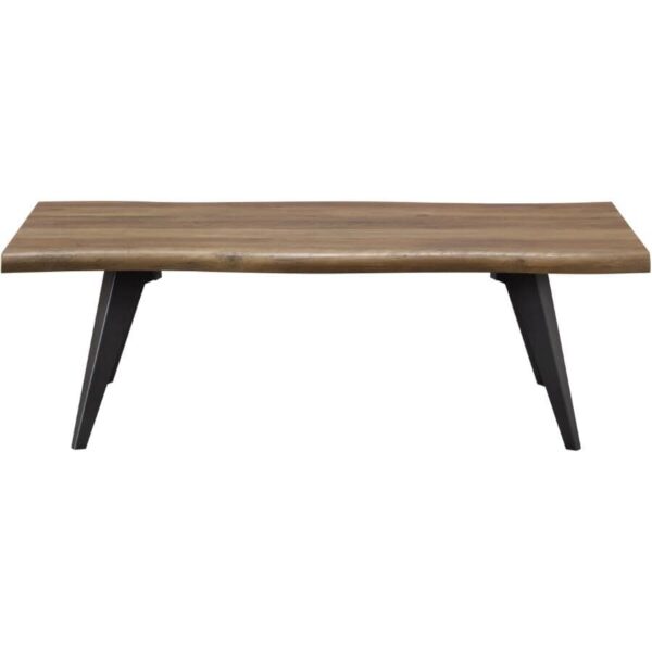 Rustic Finish Live Edge Coffee Table - Image 5